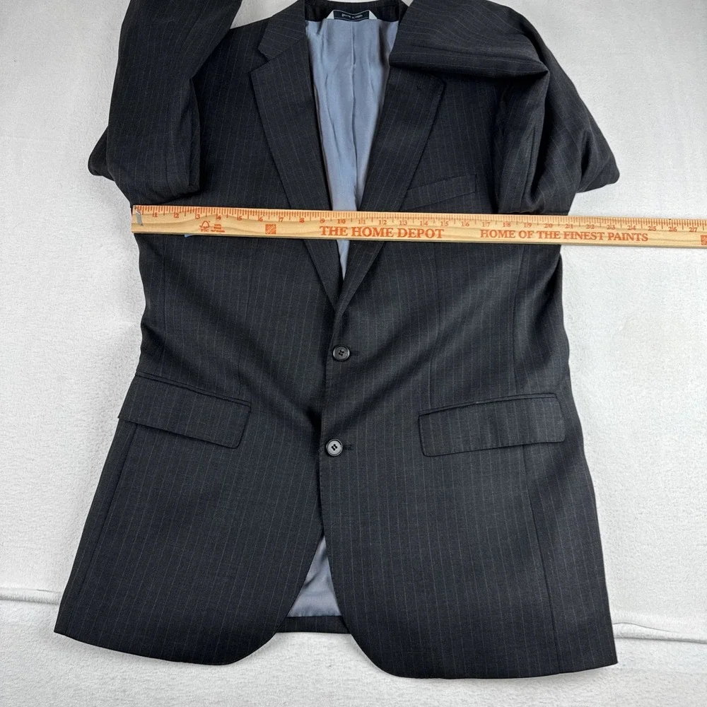 Samuel Windsor Mens Pinstripe Charcoal Blazer 40R 100% Wool #BV22J Office